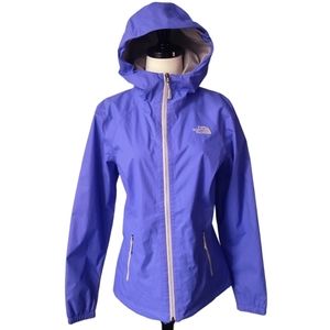 𝅺THE NORTH FACE DryVent Purple Hooded Full Zip Windbreaker Jacket Raincoat S